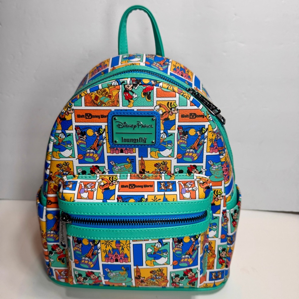 NWT Loungefly x Disney Parks Mickey and Friends "Play in the Park" Mini Backpack